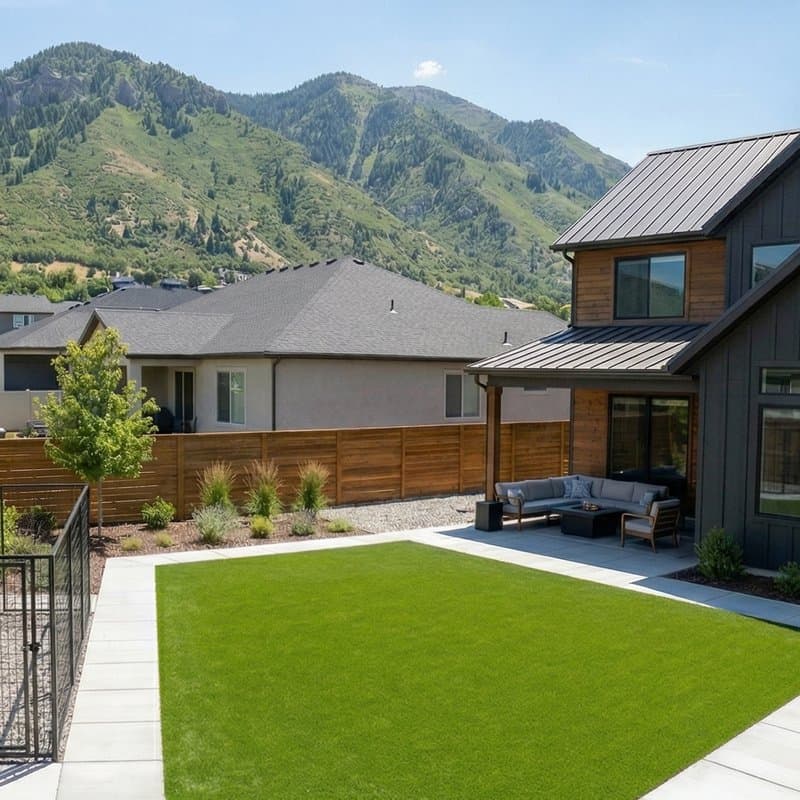 Retaining wall and fire pit in Draper