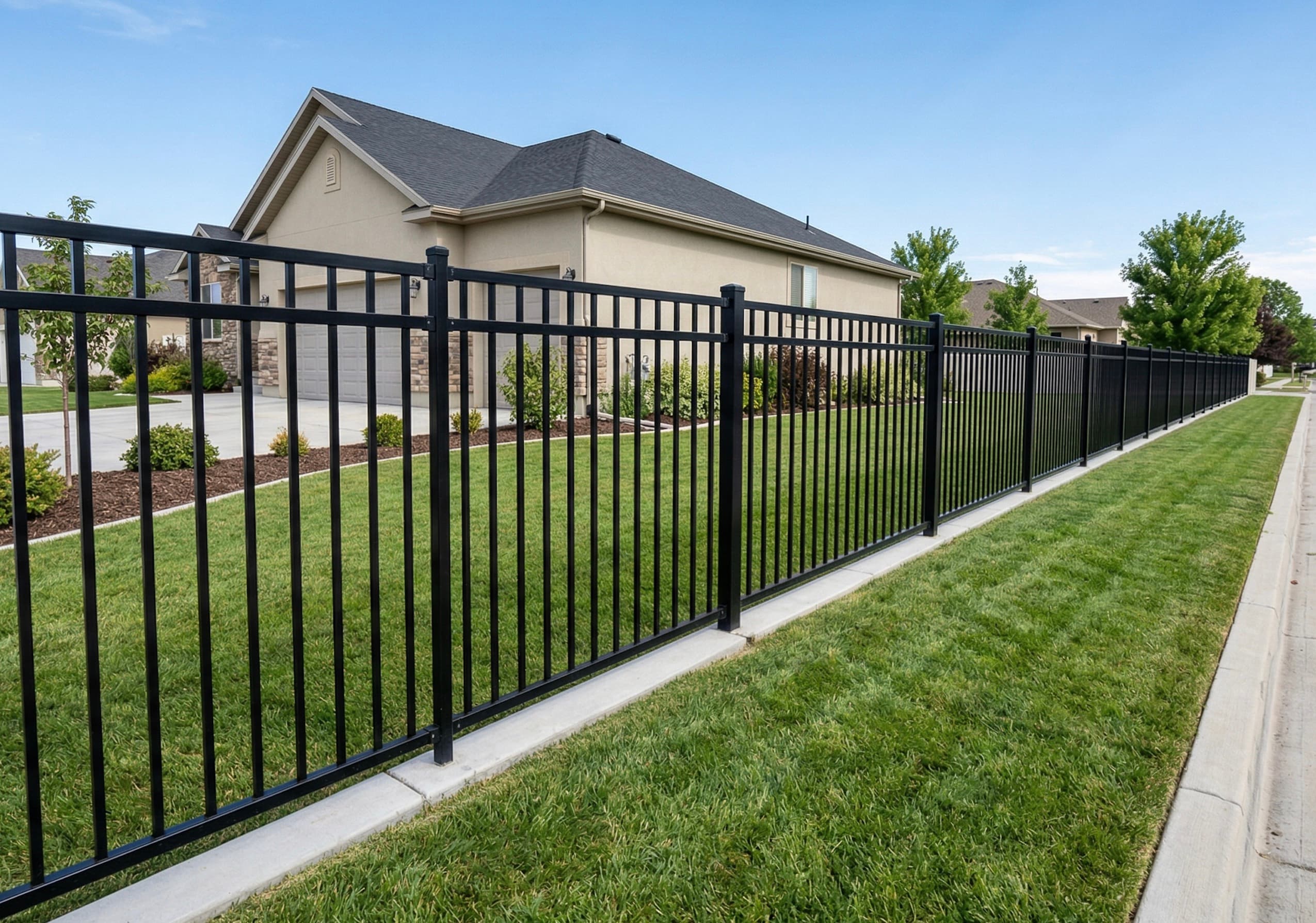 Vinyl privacy fence installation